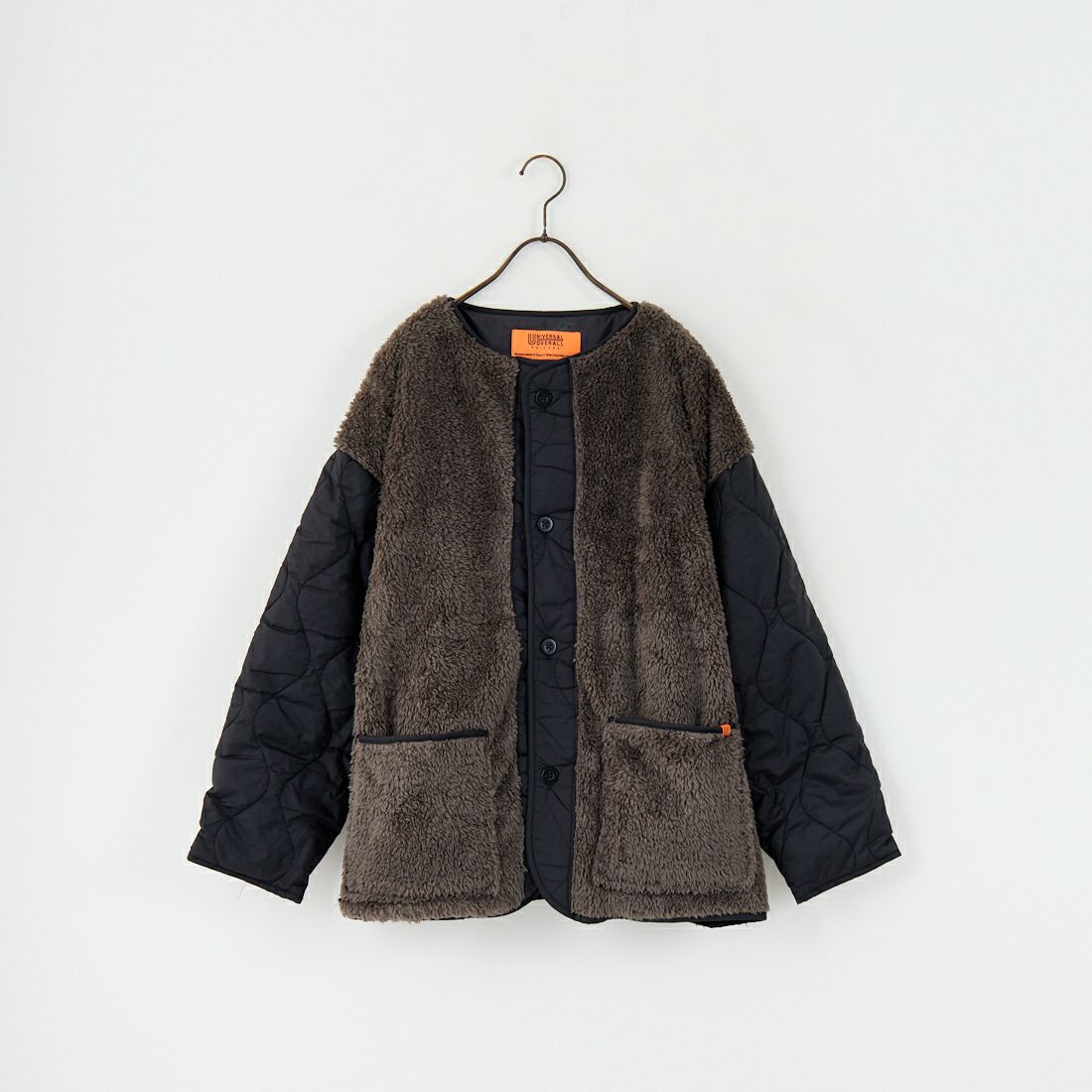 UNIVERSAL OVERALL [ユニバーサルオーバーオール] 別注 ボア切替 キルティングジャケット [U2532451IN-JF] BLACK
