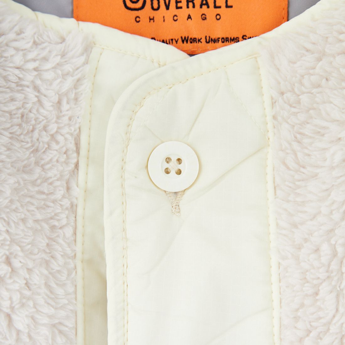 UNIVERSAL OVERALL [ユニバーサルオーバーオール] 別注 ボア切替 キルティングジャケット [U2532451IN-JF] IVORY