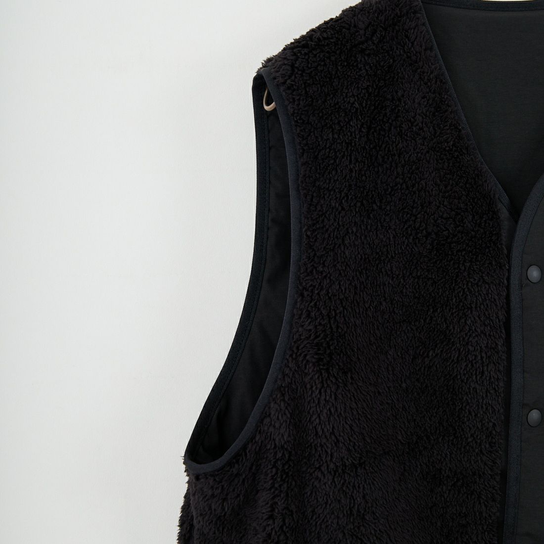 UNIVERSAL OVERALL [ユニバーサルオーバーオール] 別注 リバーシブルボアベスト [U2531401IN-JF] BLACK