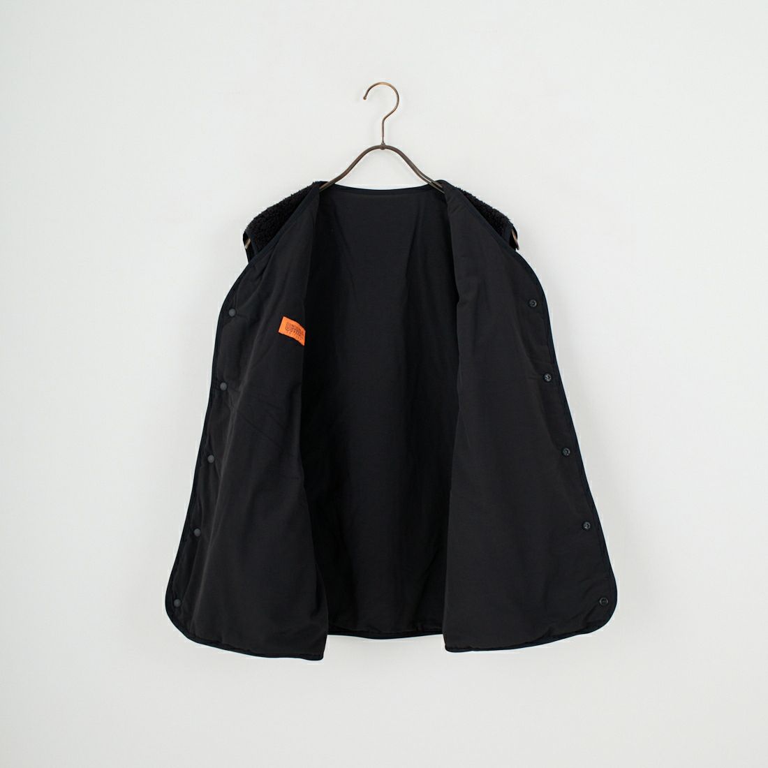 UNIVERSAL OVERALL [ユニバーサルオーバーオール] 別注 リバーシブルボアベスト [U2531401IN-JF] BLACK
