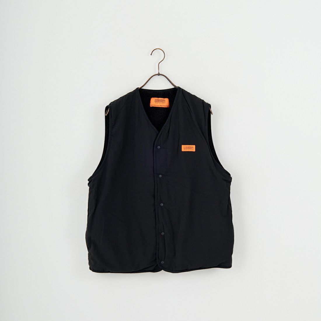 UNIVERSAL OVERALL [ユニバーサルオーバーオール] 別注 リバーシブルボアベスト [U2531401IN-JF] BLACK