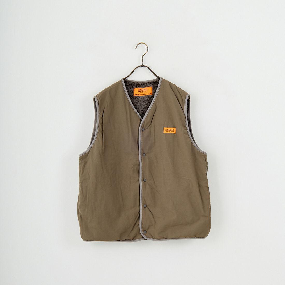 UNIVERSAL OVERALL [ユニバーサルオーバーオール] 別注 リバーシブルボアベスト [U2531401IN-JF] CHARCOAL