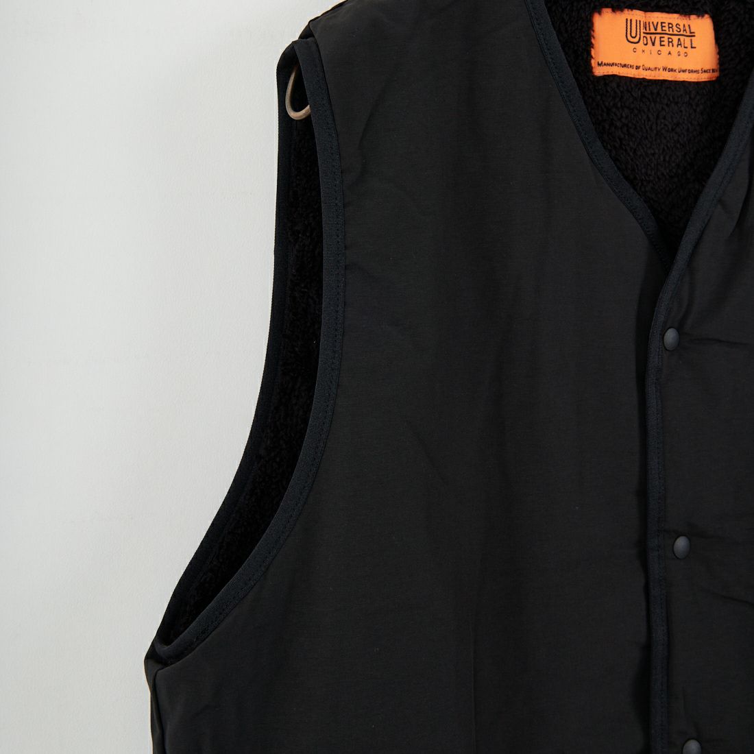 UNIVERSAL OVERALL [ユニバーサルオーバーオール] 別注 リバーシブルボアベスト [U2531401IN-JF] BLACK