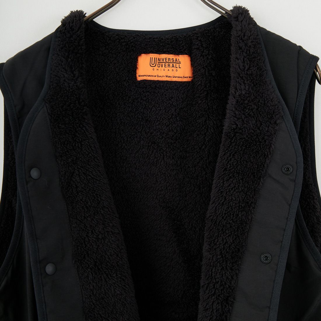 UNIVERSAL OVERALL [ユニバーサルオーバーオール] 別注 リバーシブルボアベスト [U2531401IN-JF] BLACK