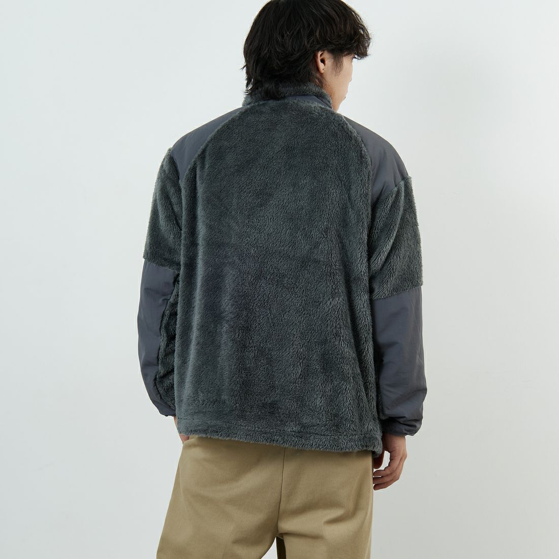 WILD THINGS [ワイルドシングス] LEVEL3 シャギージャケット [WT252-026] F.GREY &&モデル身長：179cm 着用サイズ：M&&
