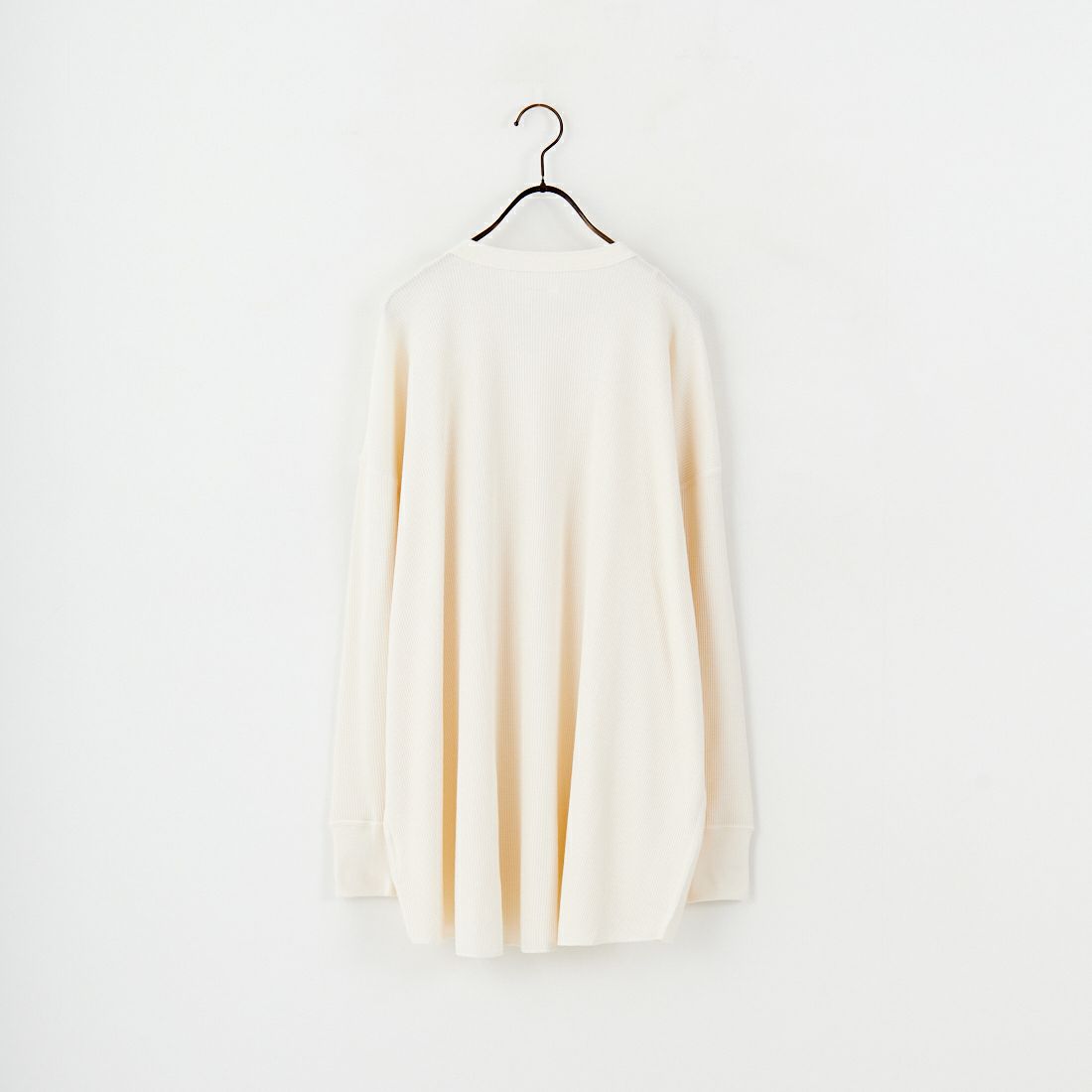 Hanes [ヘインズ] ワッフルヘンリーネックロングスリーブTシャツ [HW4-C104] 020 ｵﾌﾎﾜｲﾄ