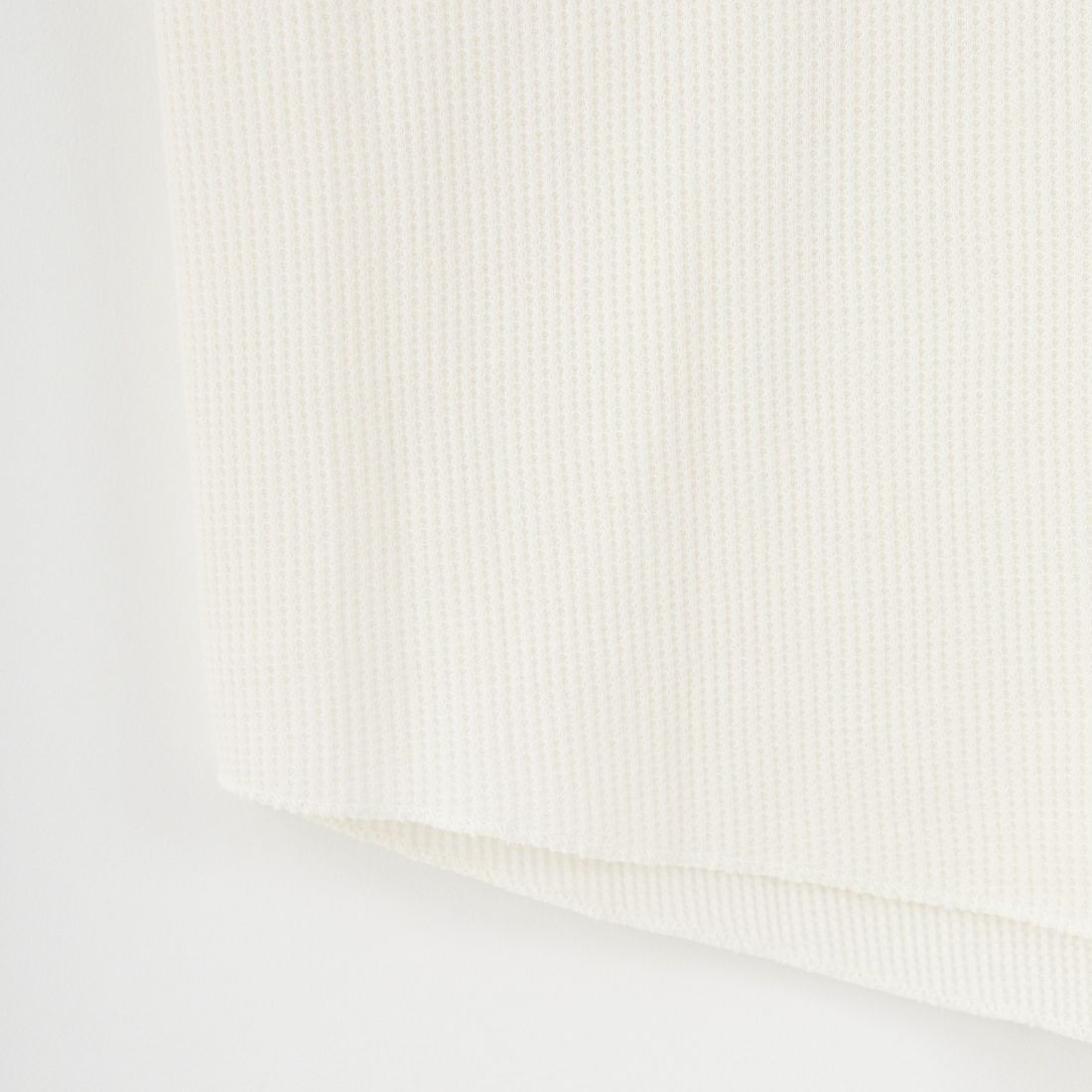 Hanes [ヘインズ] ワッフルヘンリーネックロングスリーブTシャツ [HW4-C104] 020 ｵﾌﾎﾜｲﾄ