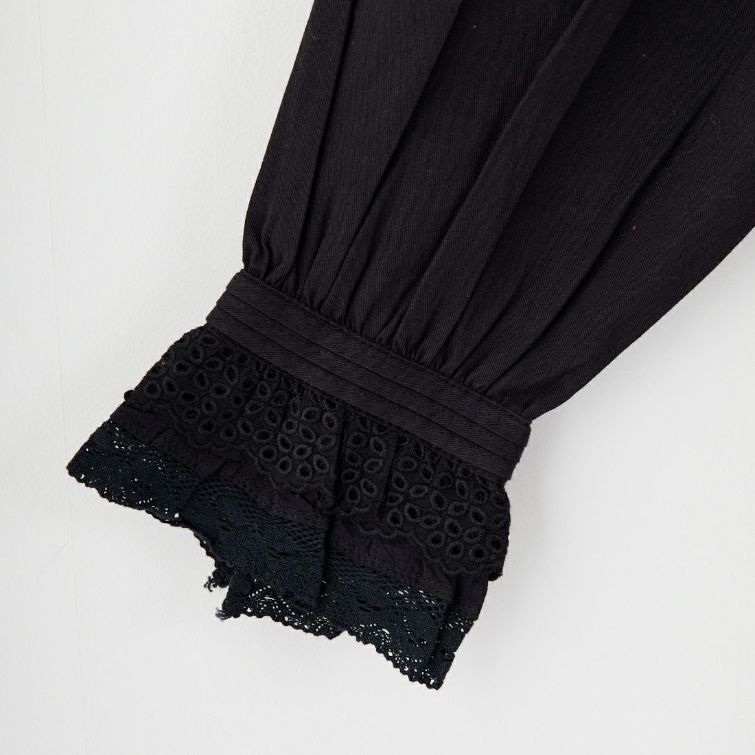 crinkle crinkle crinkle [クリンクル クリンクル クリンクル] リビルドレースシャツドレス [CC-4032] BLACK