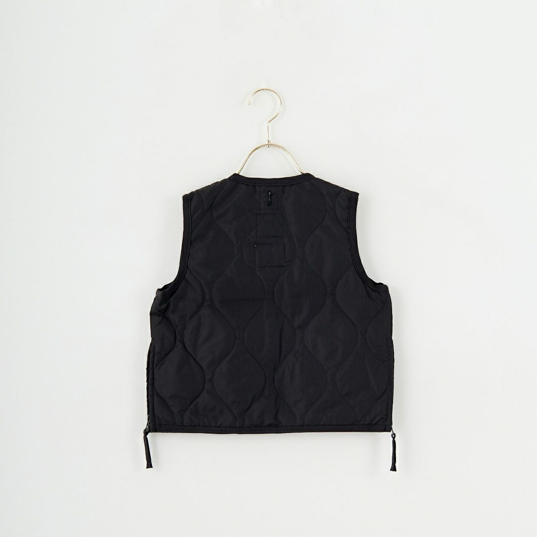 TAION [タイオン] キッズ ミリタリー Vネックジップダウンベスト [TAION-K001ZML-1] BLACK