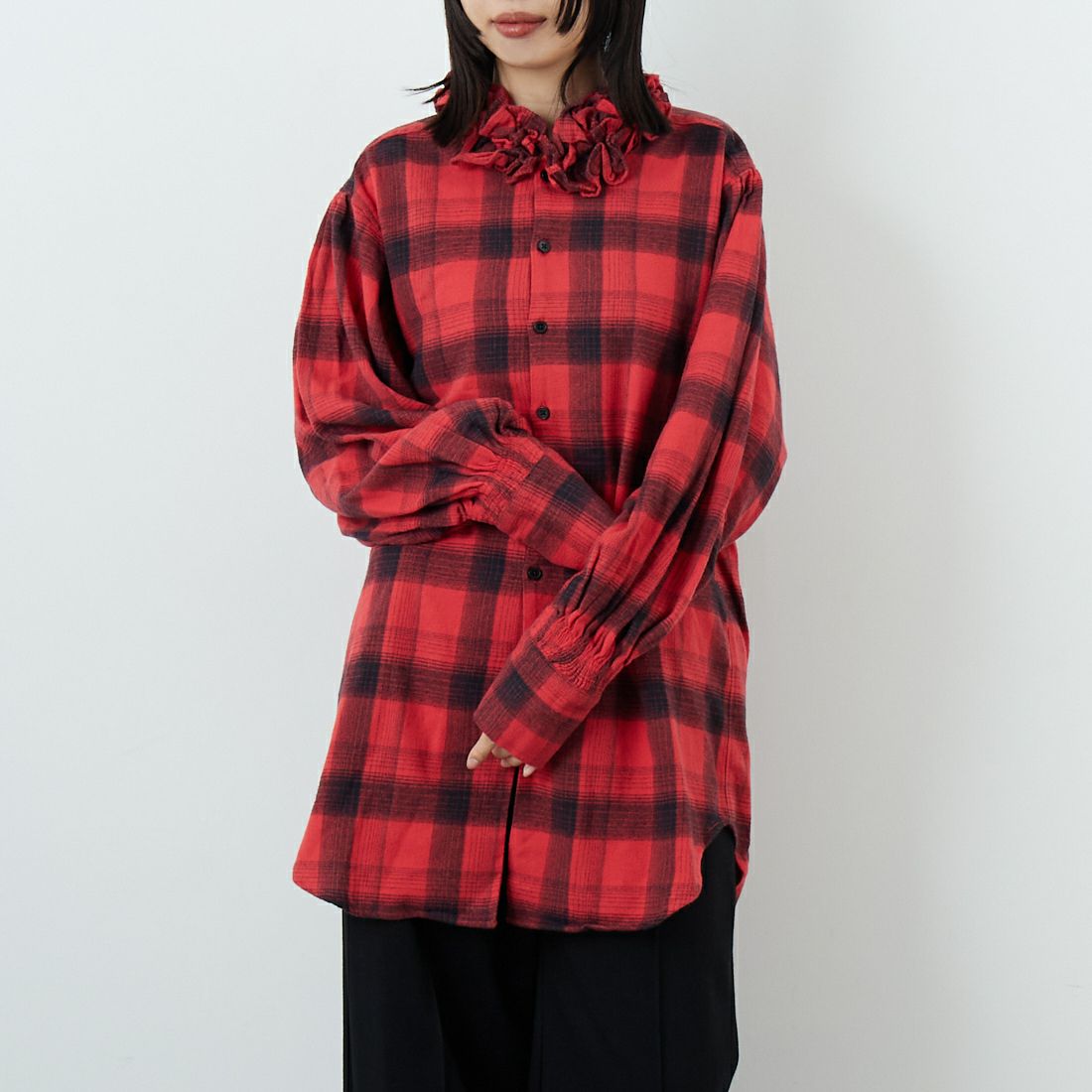 RED&&モデル身長：162cm 着用サイズ：F&&
