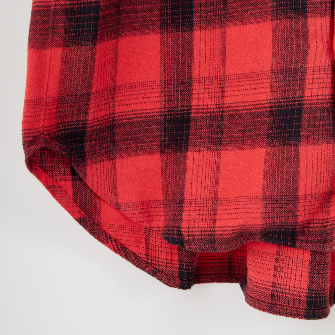 crinkle crinkle crinkle [クリンクル クリンクル クリンクル] ネルチェックフリルカラーシャツ [CC-4026] RED