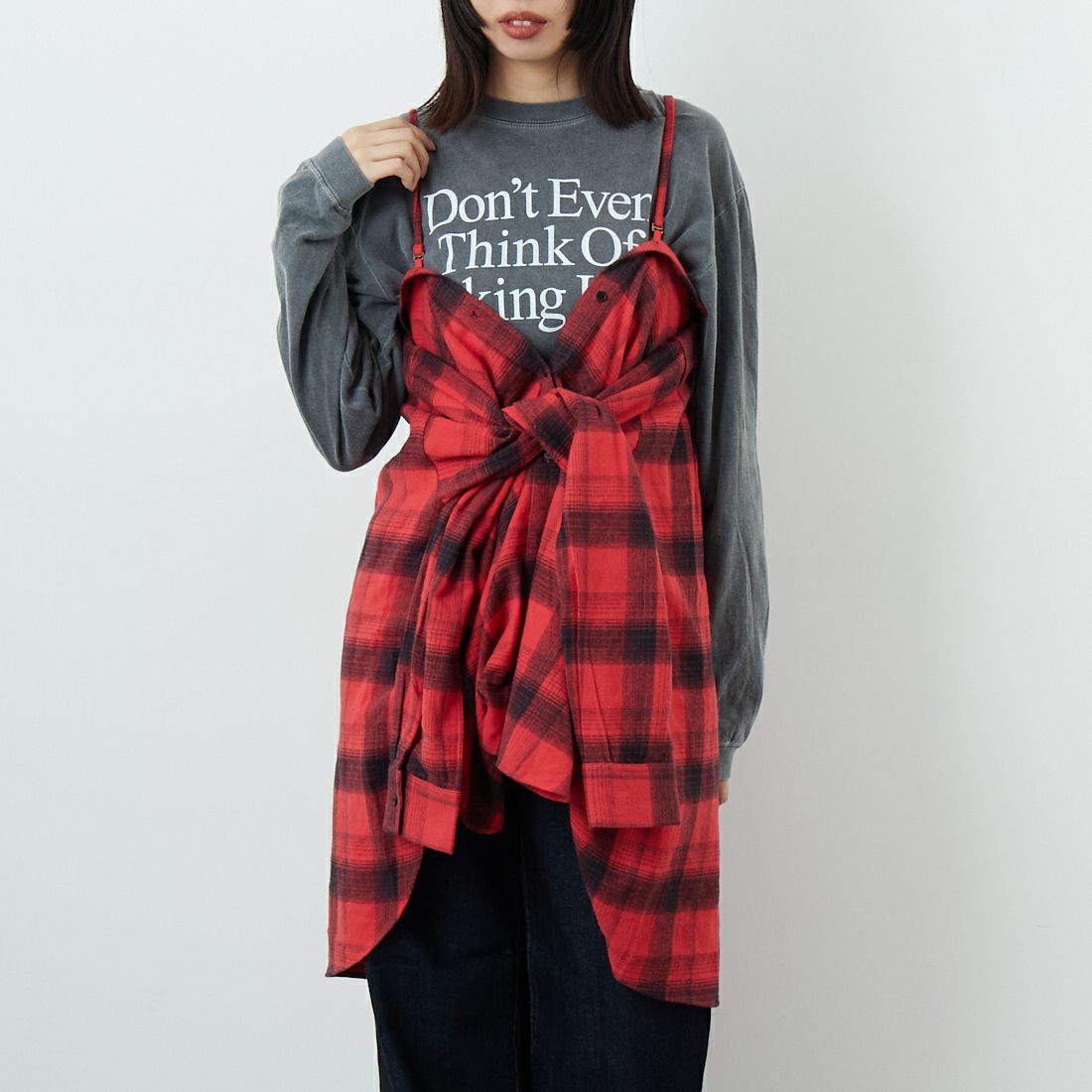 希少‼️crinkle crinkle crinkles ネルチェックラッフルBL crinkle crinkle crinkle SLOBE別注 ネルチェックラッフルブラウス CC