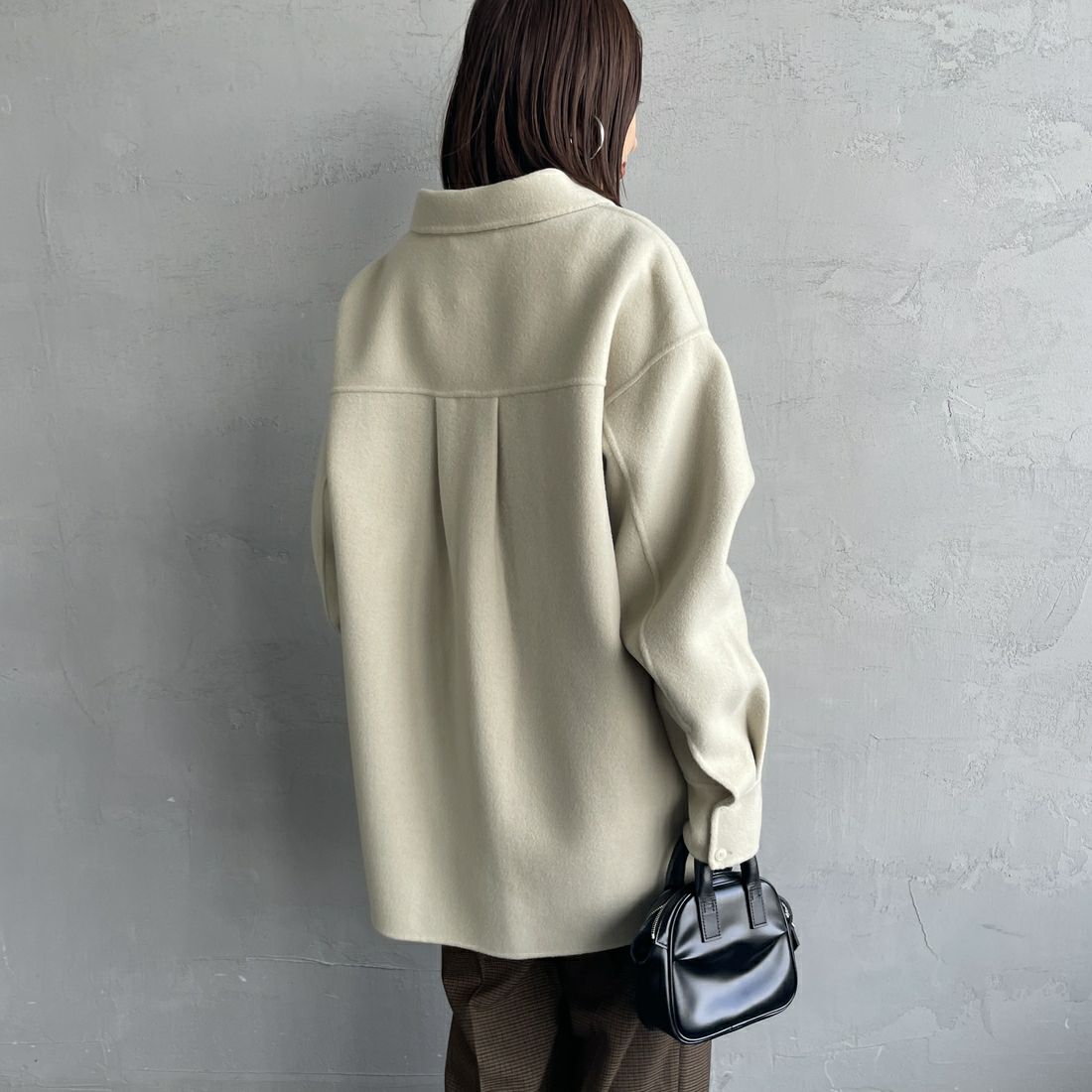 TODAYFUL [トゥデイフル] ウールシャツジャケット [12520415] SAGE &&モデル身長：159cm 着用サイズ：36&&