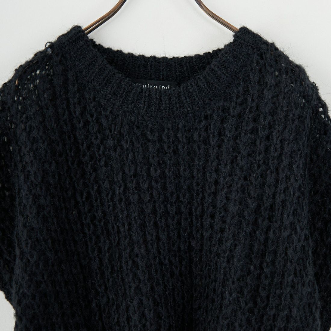 mizuiro ind [ミズイロインド] ヘアリーコクーンワイドベスト [3-220085] 99 BLACK