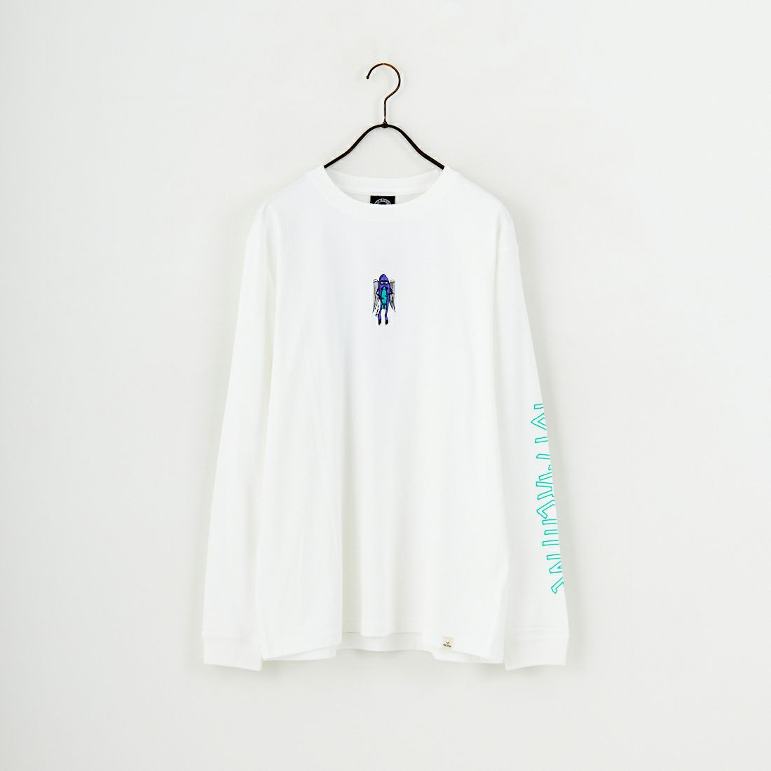 toy machine [トイマシーン] ウィングセクトロケット刺繍 ロングスリーブTシャツ [TMFFLT14] WHITE