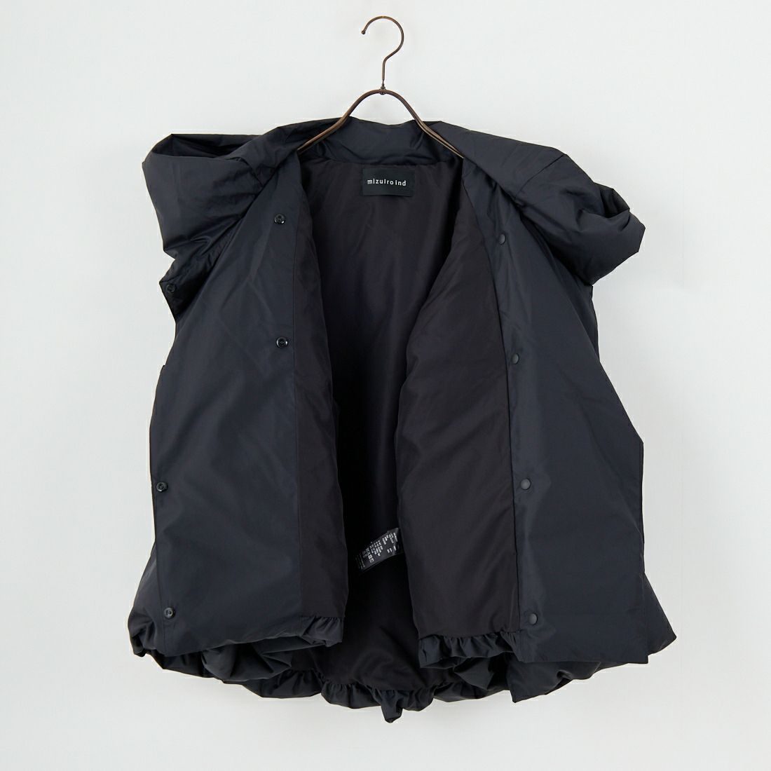 mizuiro ind [ミズイロインド] フード付きショートダウンジャケット [3