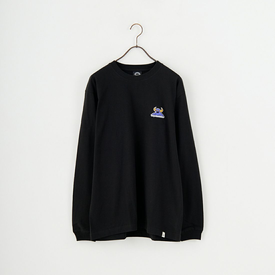 toy machine [トイマシーン] トイモンスター刺繍 ロングスリーブTシャツ [TMFFLT13] BLACK