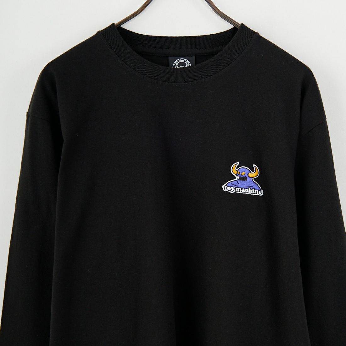 toy machine [トイマシーン] トイモンスター刺繍 ロングスリーブTシャツ [TMFFLT13] BLACK
