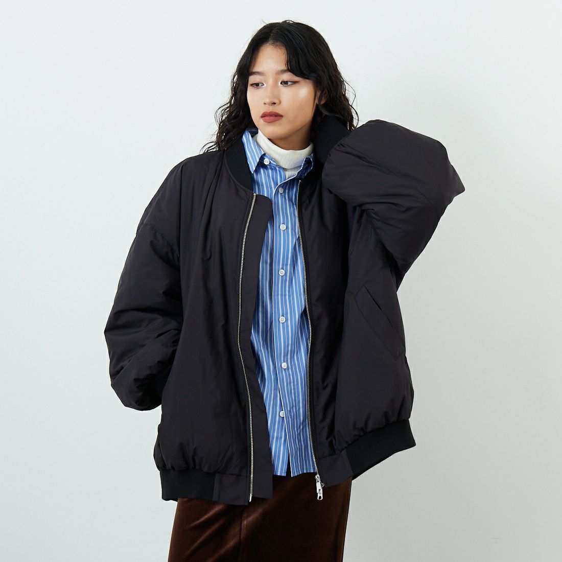 99 BLACK&&モデル身長：162cm 着用サイズ：F&&