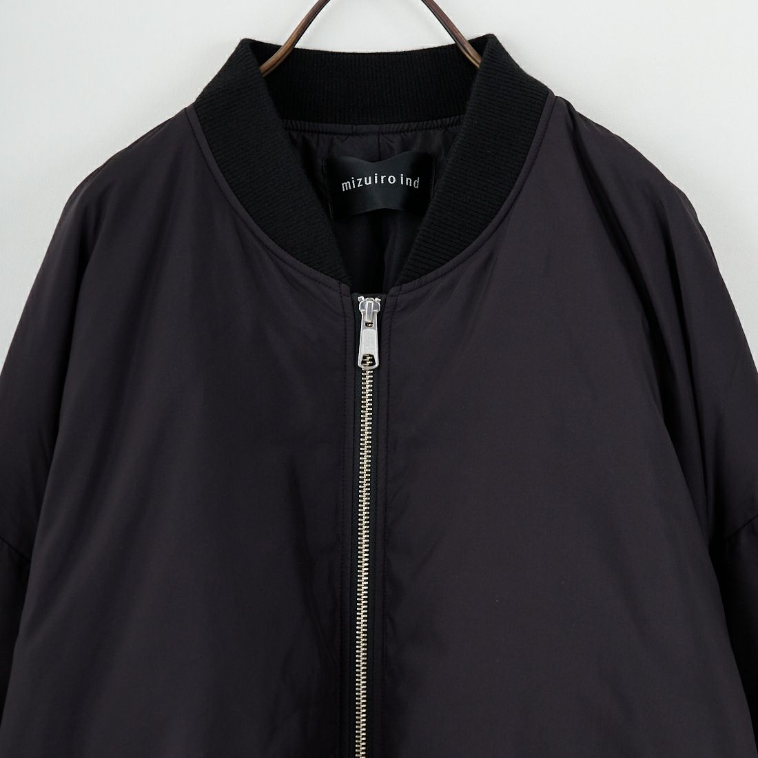 mizuiro ind [ミズイロインド] ワイドジップダウンブルゾン [3-270063] 99 BLACK