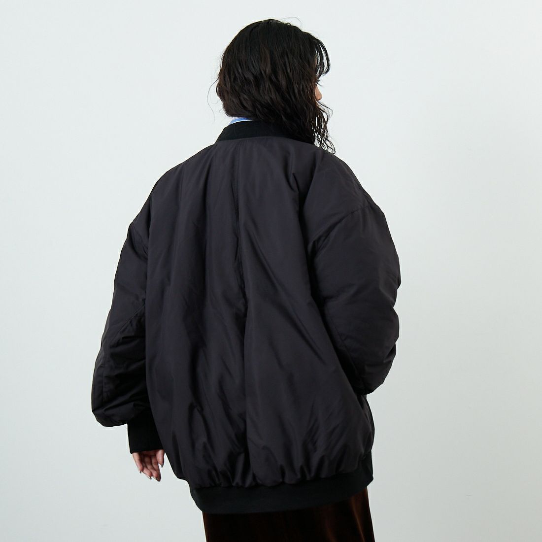 mizuiro ind [ミズイロインド] ワイドジップダウンブルゾン [3-270063] 99 BLACK