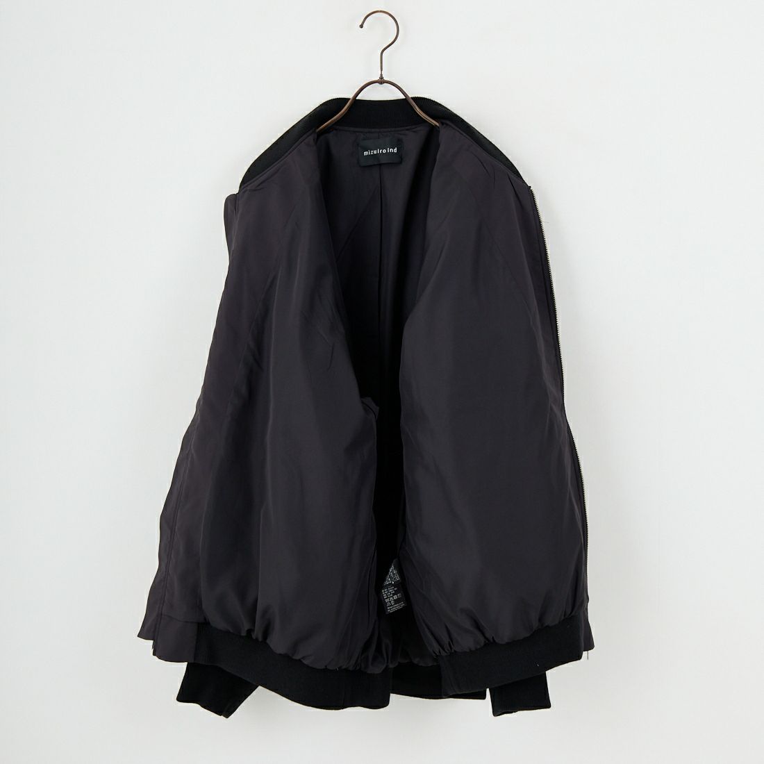 mizuiro ind [ミズイロインド] ワイドジップダウンブルゾン [3-270063] 99 BLACK