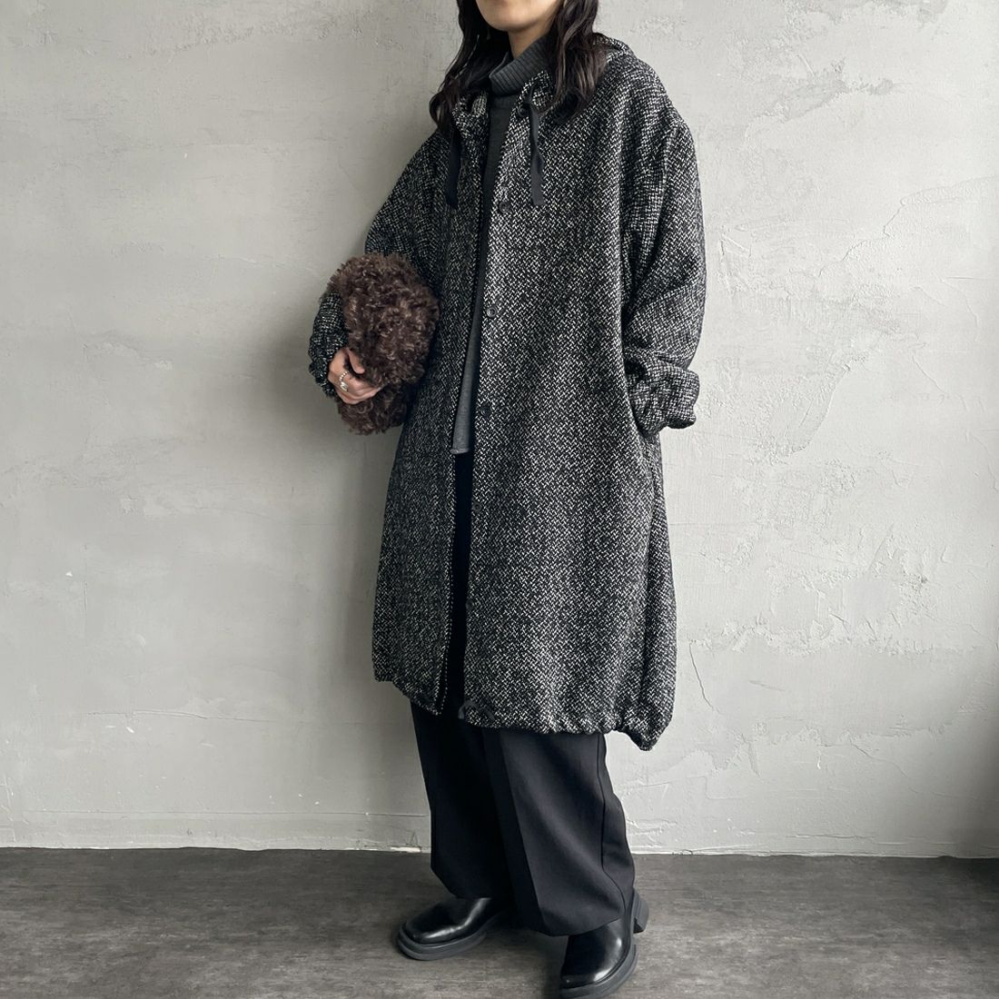 99 BLACK&&モデル身長：160cm 着用サイズ：F&&