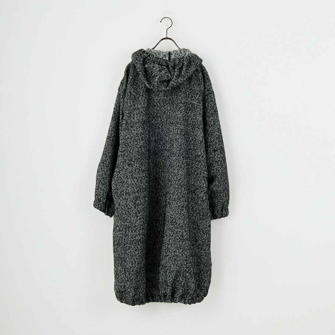 mizuiro ind [ミズイロインド] ウールブレンドフードコート [3-270058] 99 BLACK