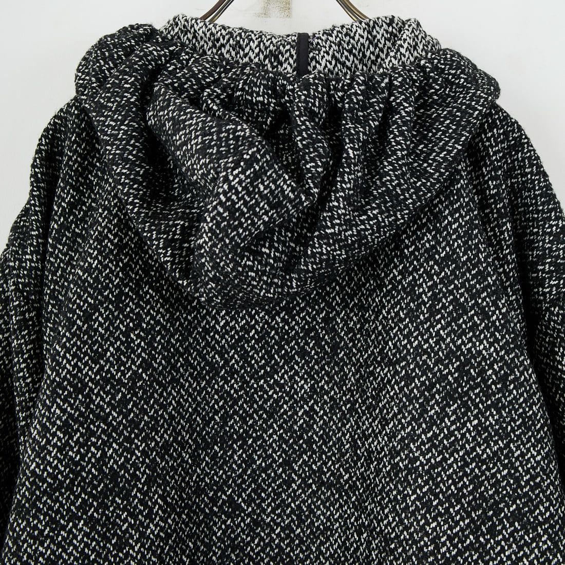 mizuiro ind [ミズイロインド] ウールブレンドフードコート [3-270058] 99 BLACK