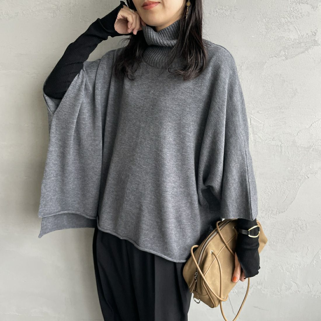 91 GRAY&&モデル身長：160cm 着用サイズ：F&&