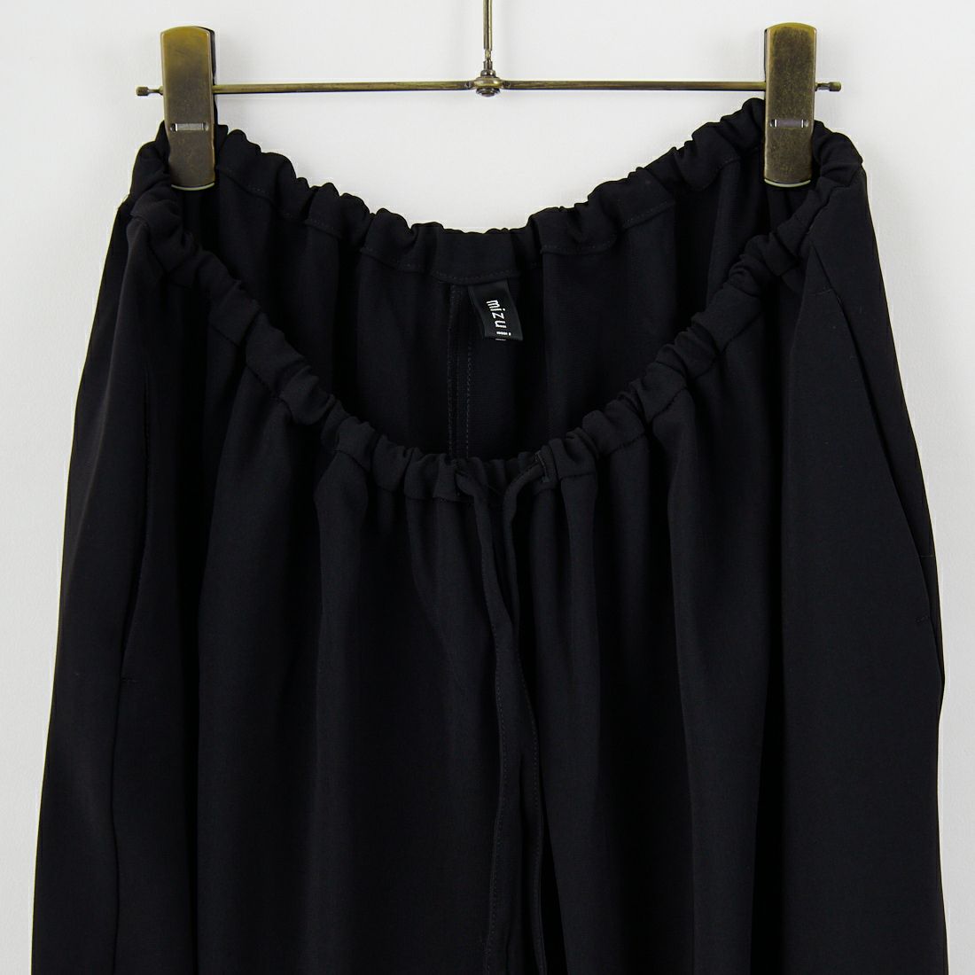 mizuiro ind [ミズイロインド] ドローストリングヘムパンツ [4-260062] 99 BLACK