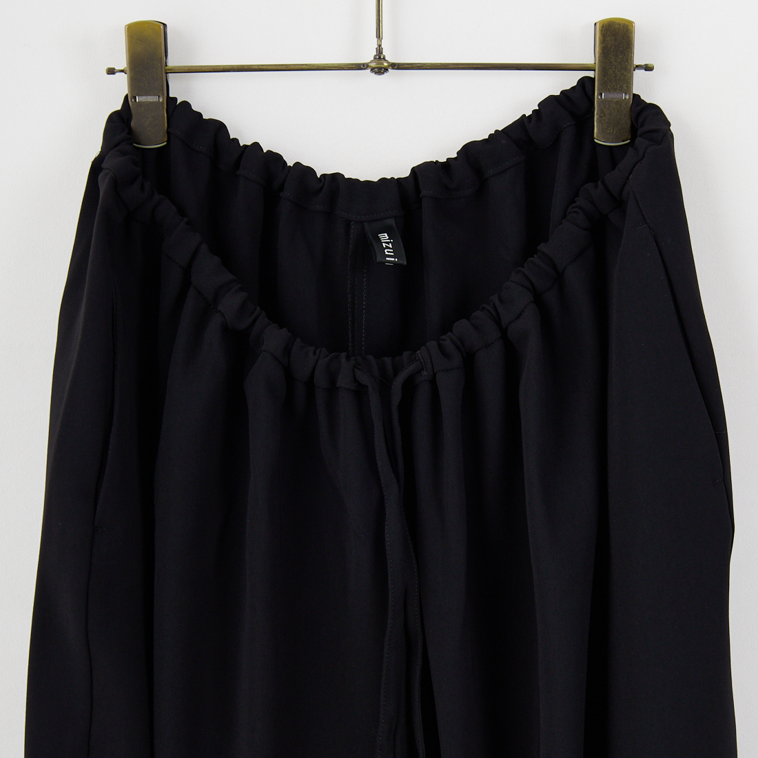 mizuiro ind [ミズイロインド] ドローストリングヘムパンツ [4-260062] 99 BLACK