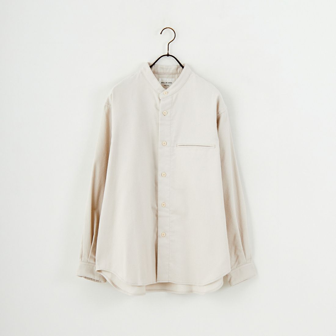 STILL BY HAND [スティルバイハンド] コットンピケバンドカラーシャツ [SH01254] ECRU