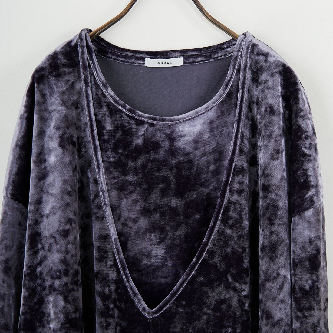 keena [キーナ] ベルベットセットトップス [SKJ-25050W] D.GRAY
