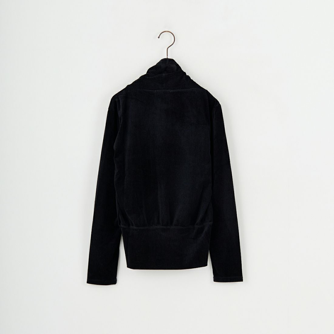 keena [キーナ] 30D エンボスベルベットカシュクールトップス [SKJ-25044W] BLACK