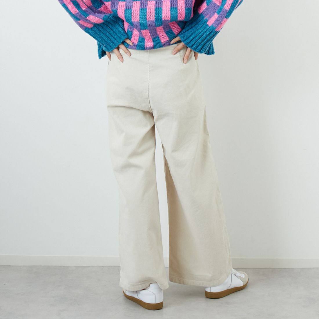 SOMETHING [サムシング] 別注 ベルト付きタックワイドパンツ [SN765W