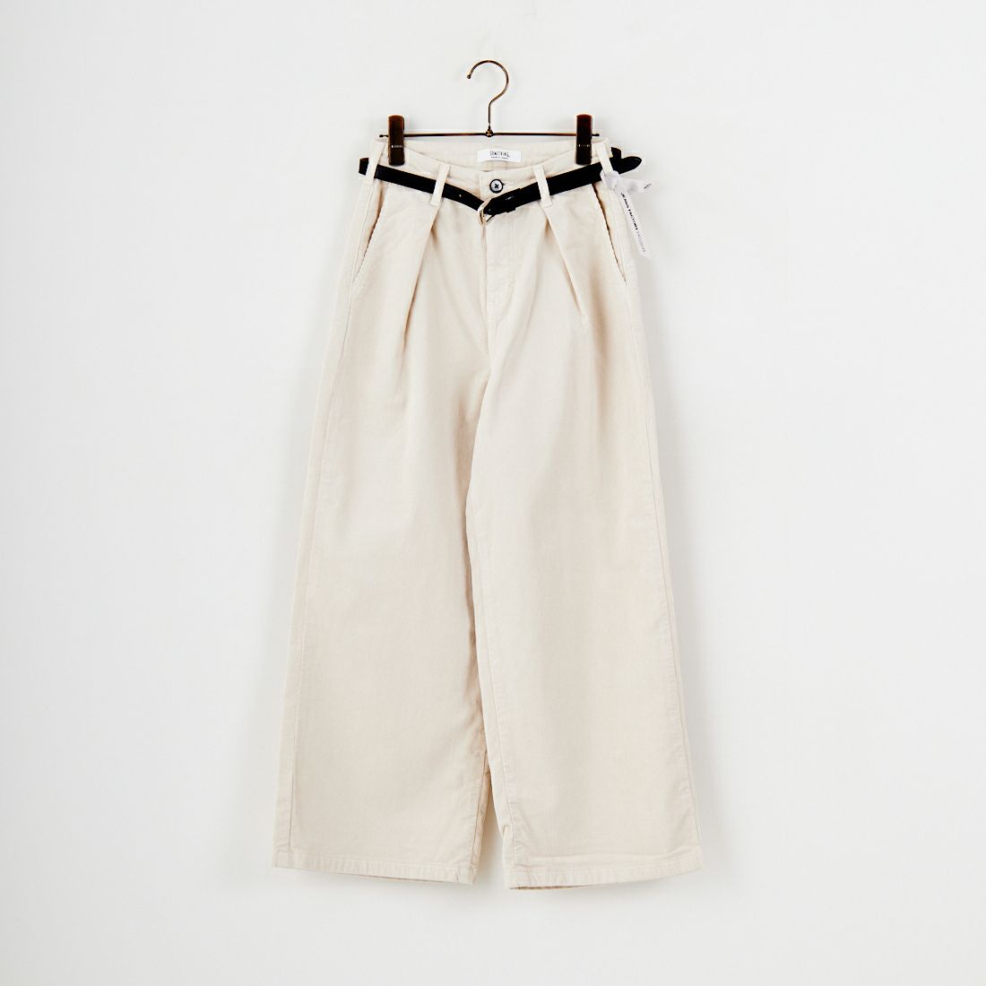 SOMETHING [サムシング] 別注 ベルト付きタックワイドパンツ [SN765W-JF] 9534 IVORY