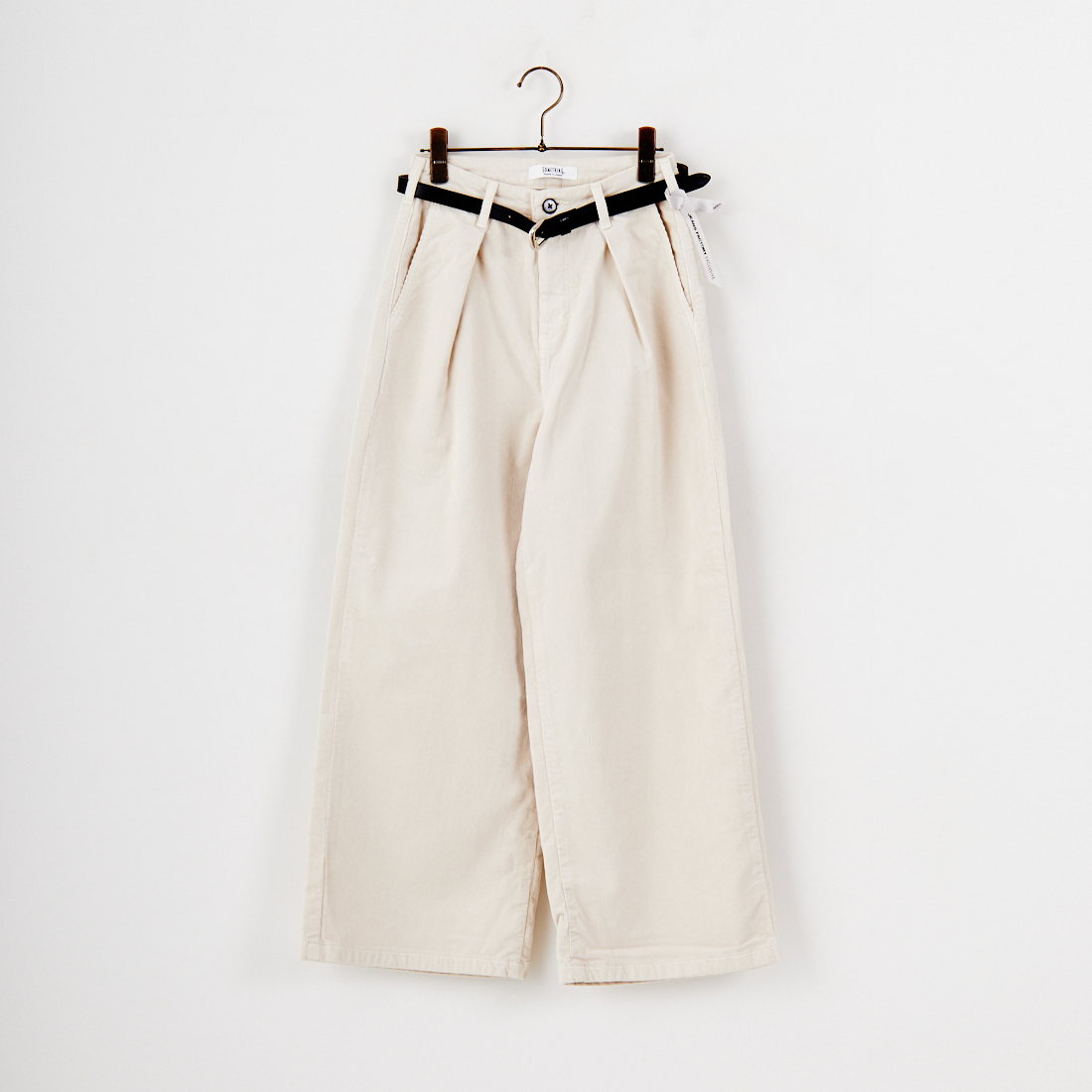 SOMETHING [サムシング] 別注 ベルト付きタックワイドパンツ [SN765W-JF] 9534 IVORY