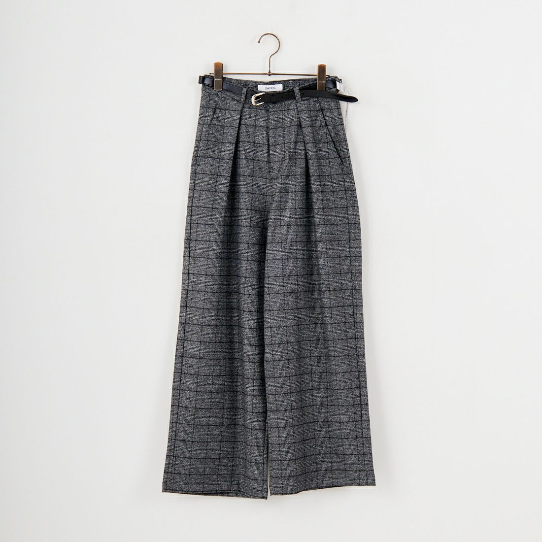 SOMETHING [サムシング] 別注 ベルト付きタックワイドパンツ [SN765W-JF] 9591 G.CHK