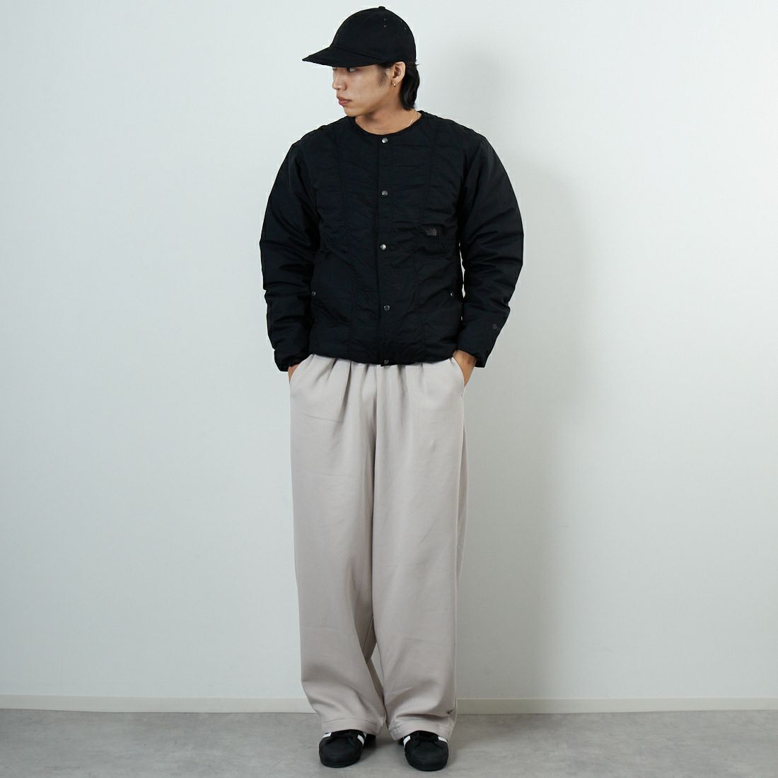 THE NORTH FACE [ザ ノースフェイス] オルタレーションゼファーシェルカーディガン [ND92561] K &&モデル身長：179cm 着用サイズ：M&&