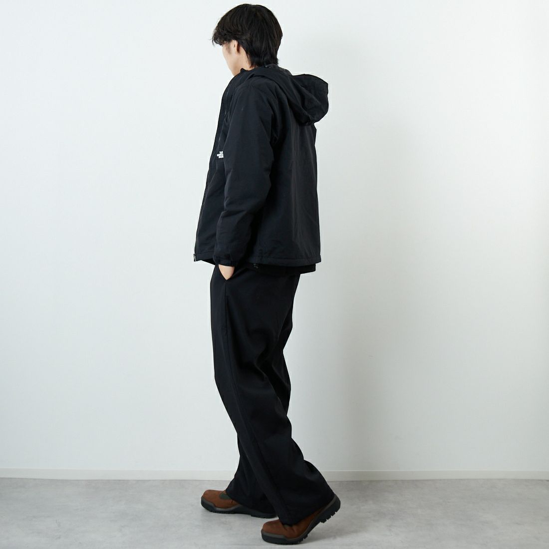 THE NORTH FACE [ザ ノースフェイス] コンパクトノマドジャケット [NP72531] K &&モデル身長：179cm 着用サイズ：M&&