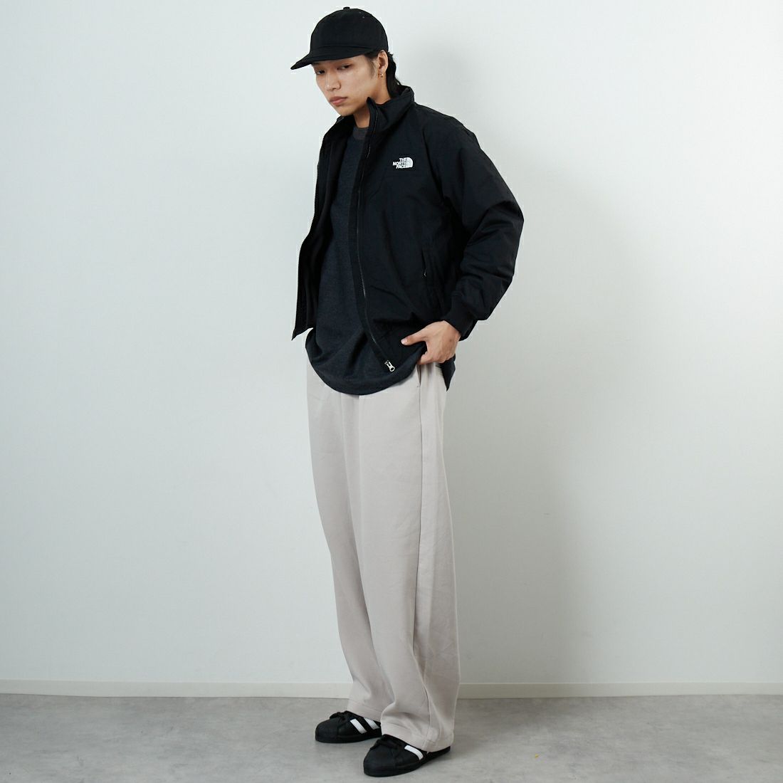 THE NORTH FACE [ザ ノースフェイス] コンパクトノマドブルゾン [NP72532] K &&モデル身長：179cm 着用サイズ：M&&