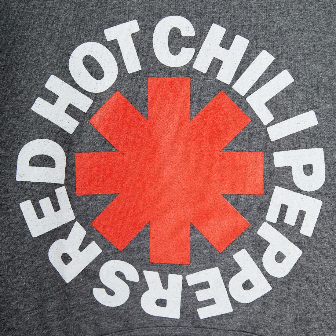 MUSIC TEE [ミュージックティー] Red Hot Chili Peppers ロックプリントプルオーバーフーディ [CLASSIC-ASTERISK] BLACK