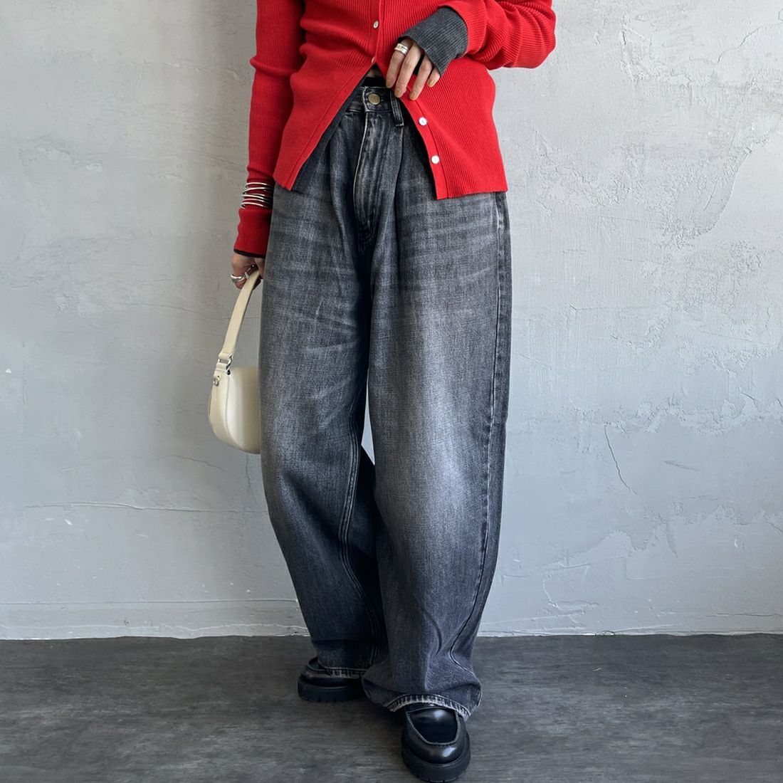 BLACK STON&&モデル身長：158cm 着用サイズ：S&&