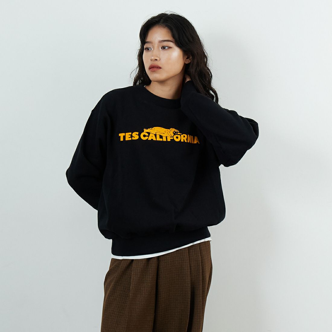 01 BLACK&&モデル身長：162cm 着用サイズ：S&&