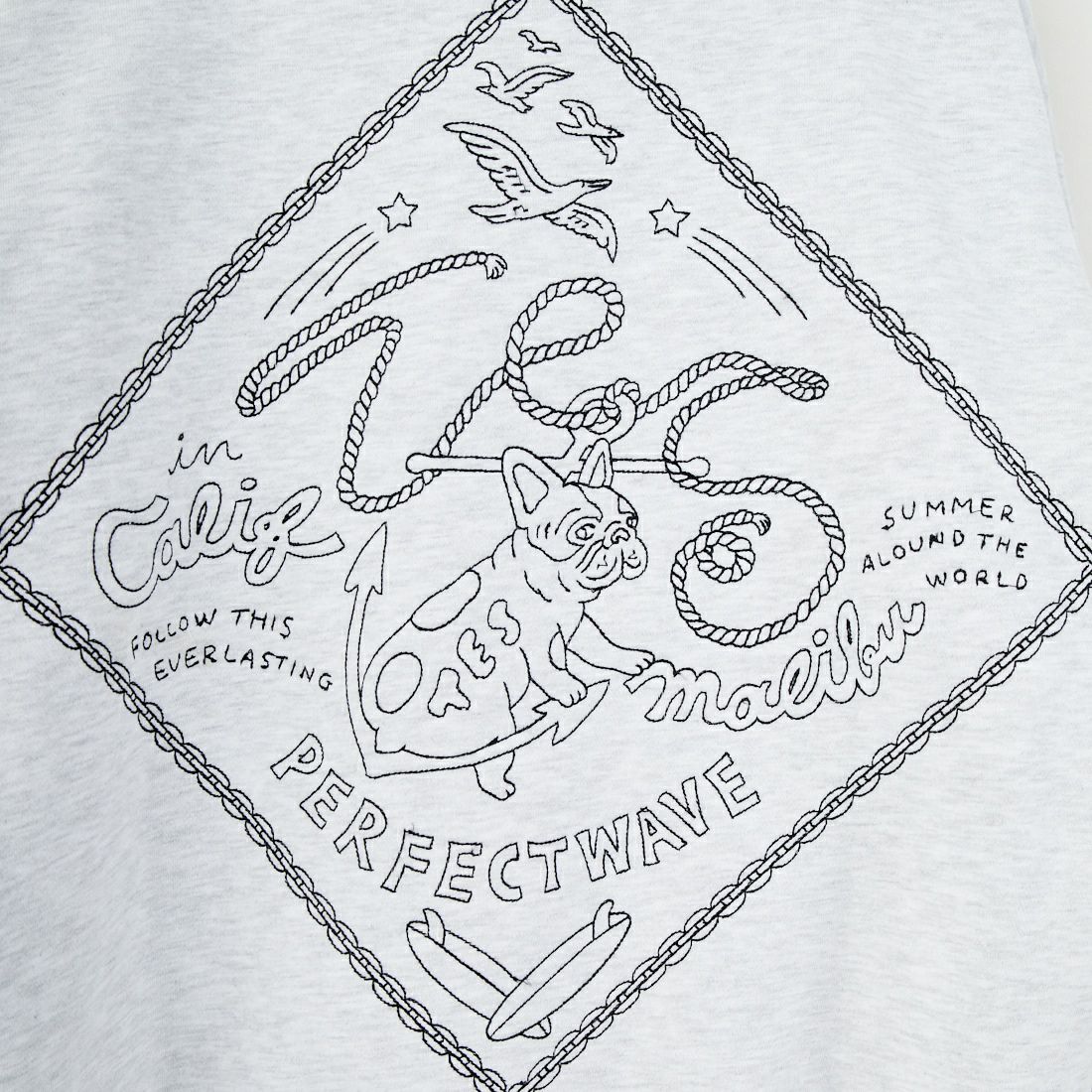 The Endless Summer [エンドレスサマー] バンダナ刺繍 ビッグスウェットパーカー [C-25774301] 06 OATMEAL