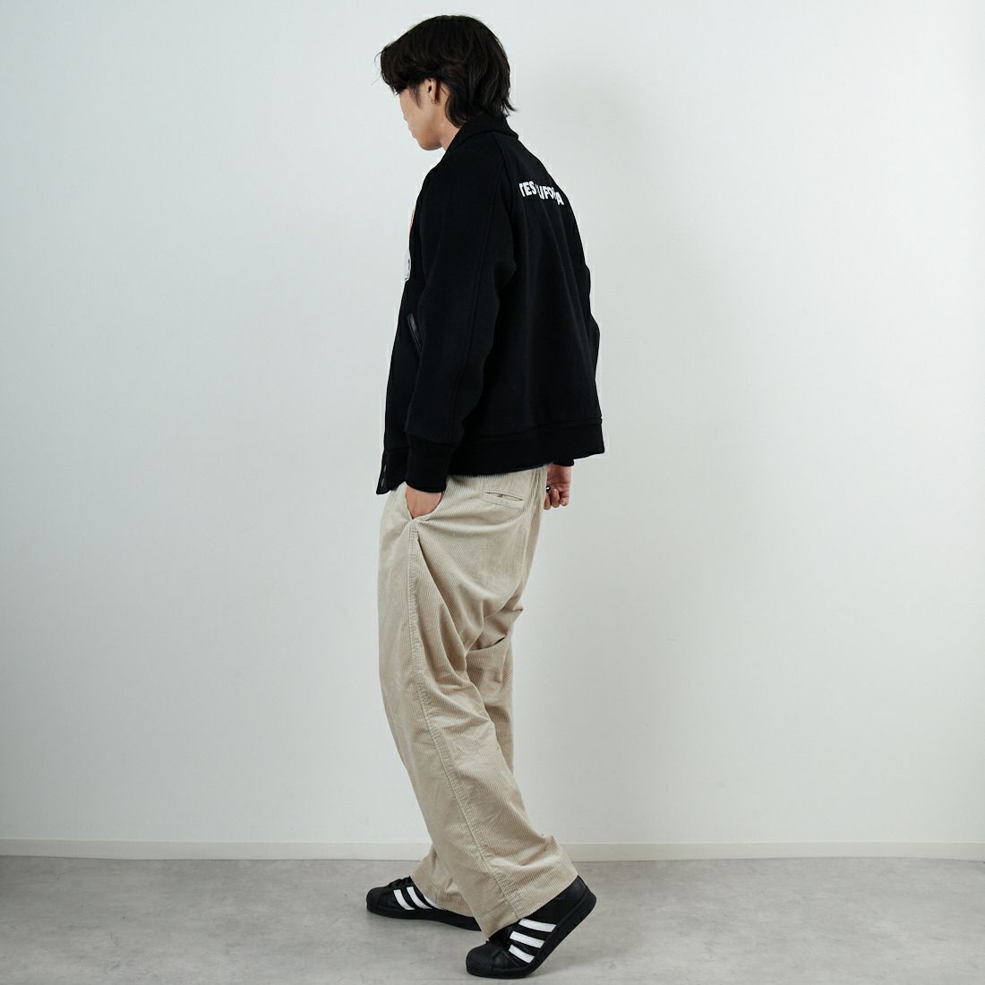 The Endless Summer [エンドレスサマー] BUHIカフェ アワードジャケット [C-25974000] 01 BLACK &&モデル身長：179cm 着用サイズ：M&&