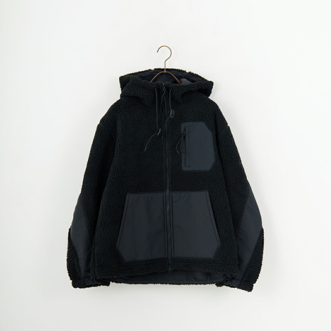 NANGA [ナンガ] ボアフリースフルジップパーカー [N2530-1P117D] BLK