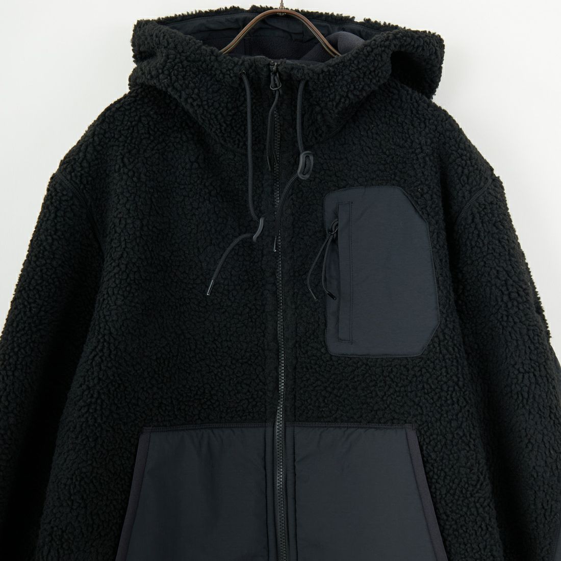 NANGA [ナンガ] ボアフリースフルジップパーカー [N2530-1P117D] BLK