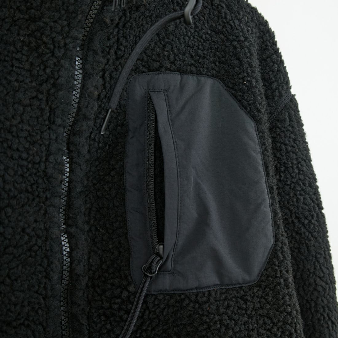 NANGA [ナンガ] ボアフリースフルジップパーカー [N2530-1P117D] BLK